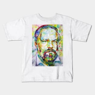 PHILIP K. DICK watercolor portrait .2 Kids T-Shirt